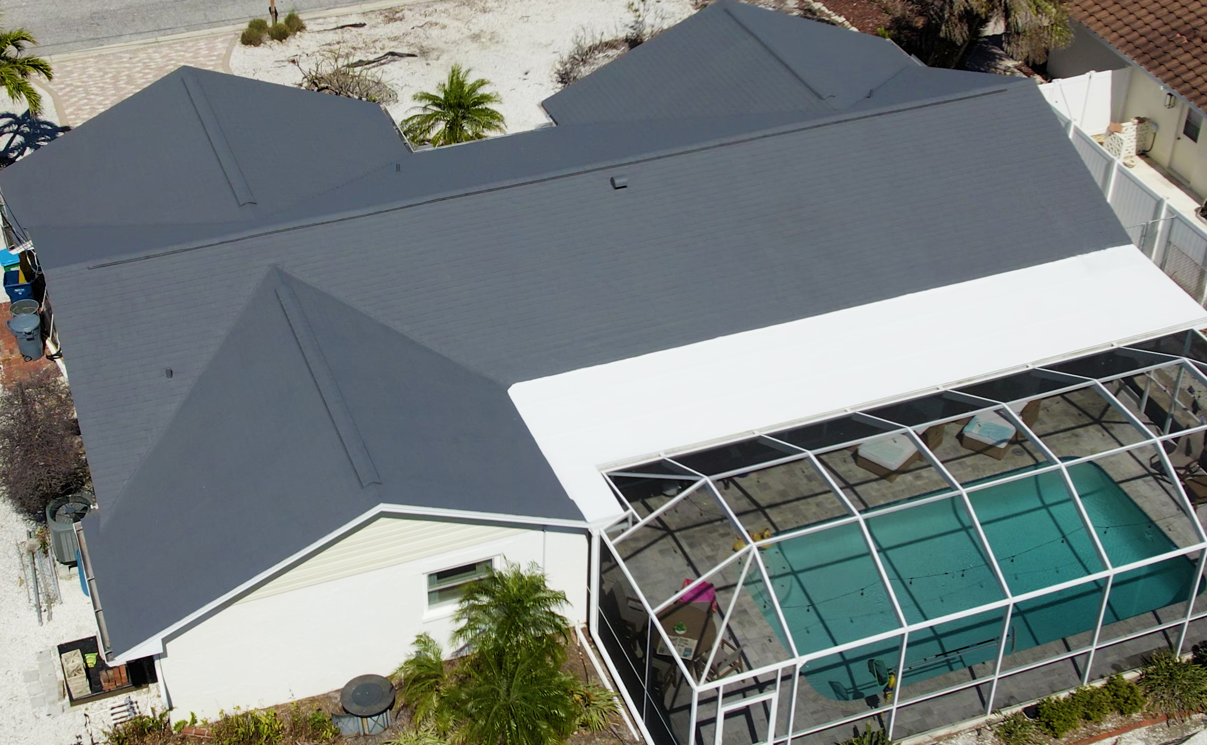 Completed acrylic coating aerial view